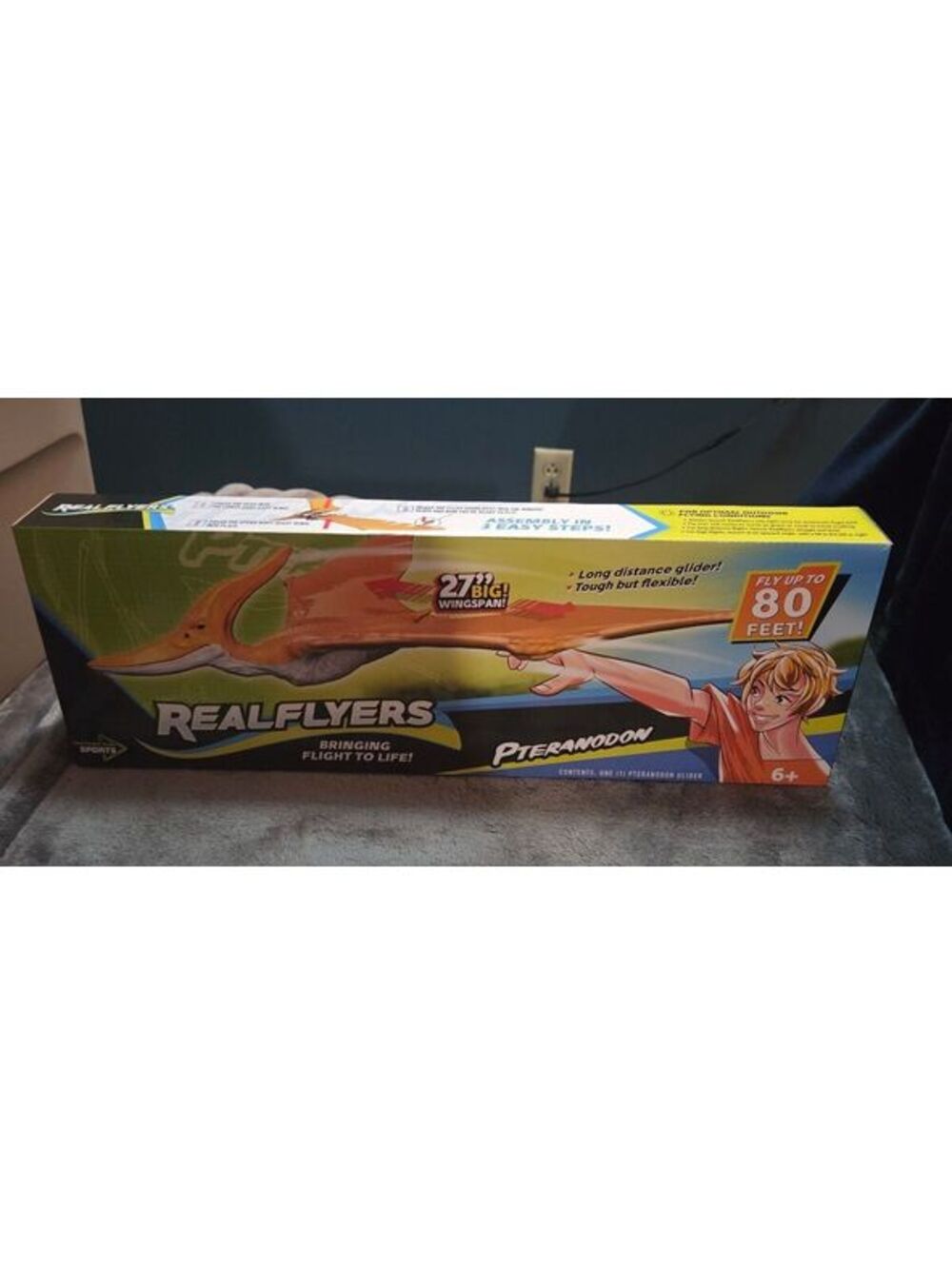 RealFlyers Pteranodon Foam Glider Plane Toy New in Box Discontinued